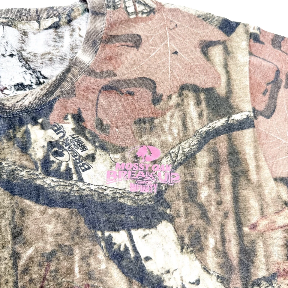 Mossy Oak Shirt Girls Size XL Camo Break-Up Infinity Camouflage Hunting Pink - Image 2 of 4