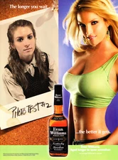 EVAN WILLIAMS WHISKEY AD #6 RARE 2005 "THE LONGER YOU WAIT, THE BETTER IT GETS"