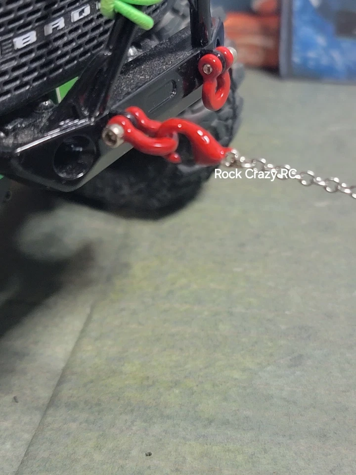 scx24 Accesorios Escala 1/24 Remolque/Recuperación Cadenas Acero Inoxidable x2 Cadenas Foto 2 de 4