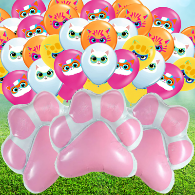 RUIANSI 16 Inch 'MEOW' Foil Balloon Letters - 4 Pack For Cat Birthday Party Decor (Multicolor) - View #7