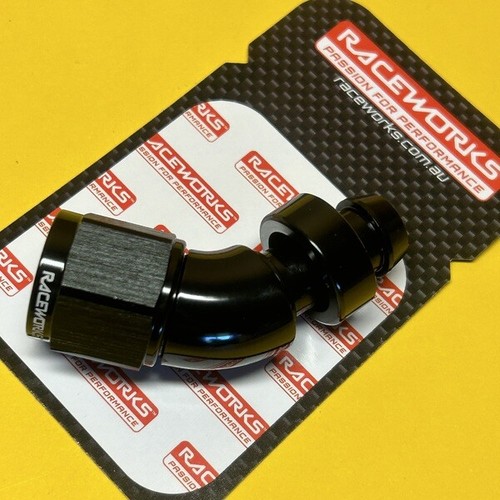 Raceworks RWF-112-04BK 4AN 100 Series Taper swivel hose end 45 Deg AN-4