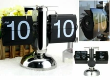 Vintage Retro Flip Down Digital Table Clock Quartz Office Bedroom Home Decor