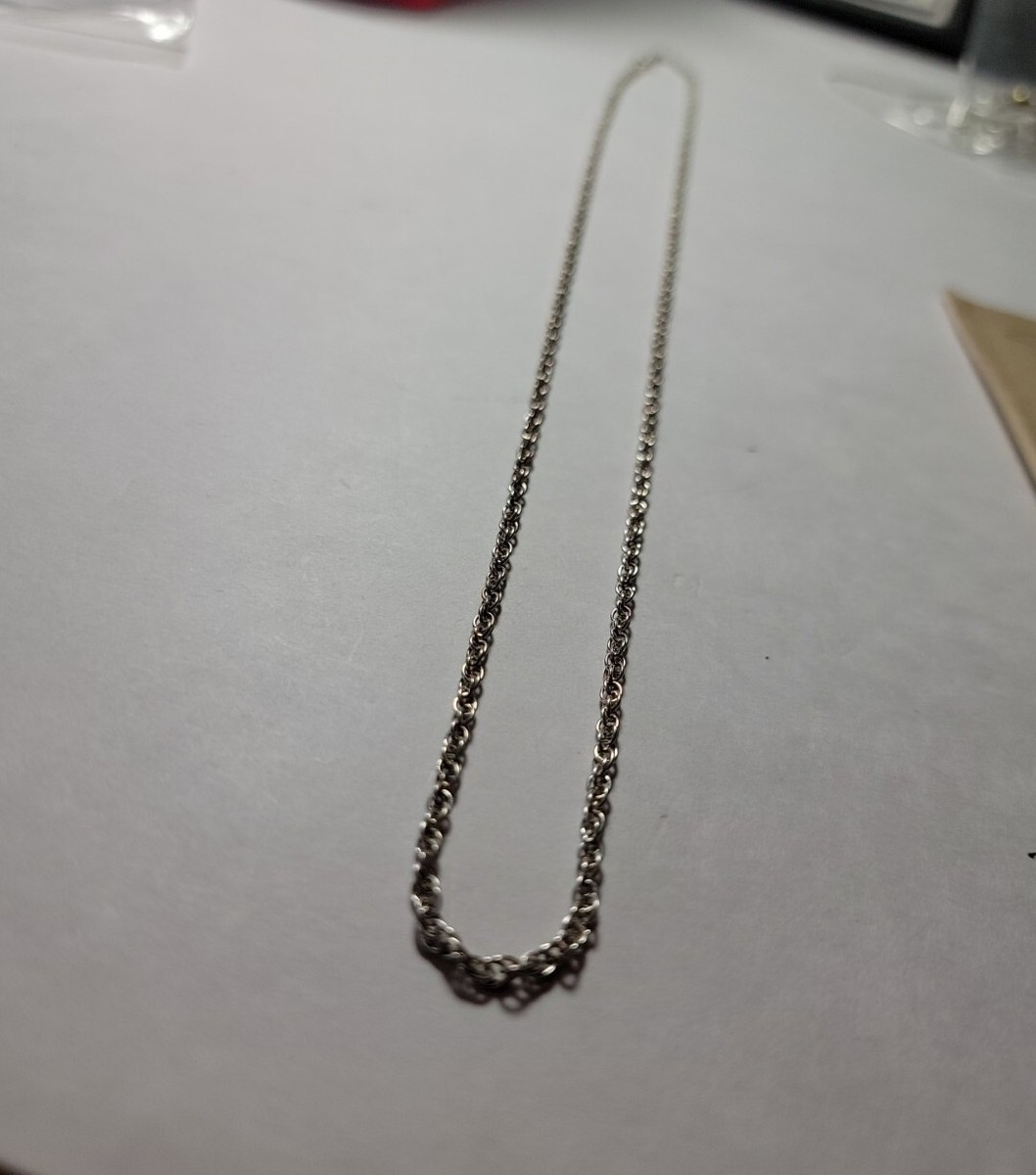 完売品　Silver Necklace SP-Small Estate Sterling silver chain 24