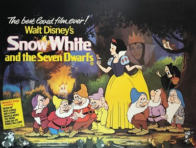 1937 Walt Disney Snow White And The Seven Dwarfs Movie Poster 11X17 Doc Dopey  
