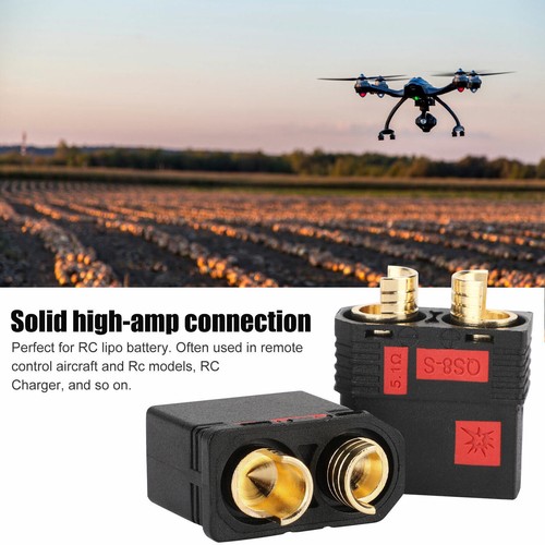 1Pair 120A QS8 Anti-Spark Connector Male Female Plug for RC Model Lipo Battery H - Picture 10 of 11