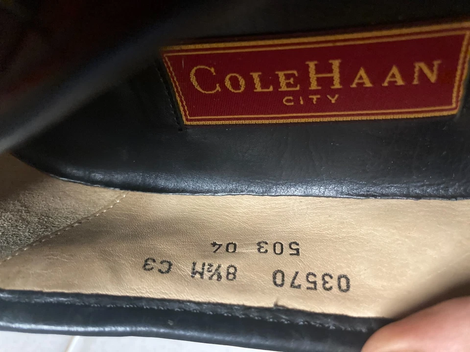 COLE HAAN VINTAGE PALM BEACH STYLE LEATHER WEAVE CASUAL DRIVING SHOES 8.5M - Image 4 of 4