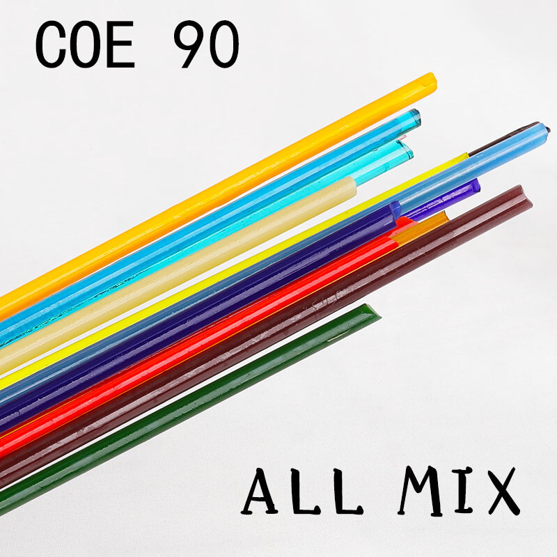 COE90 250g Dia2~3mm Fusing Glass Noodels Stringer Lampworks Glass Rods ...