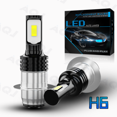 2X LED Headlight Bulbs H6M 6000K White For Honda TRX Recon Foreman 300 400 450 & Suzuki LTZ400, Yamaha, More ATV/UTV