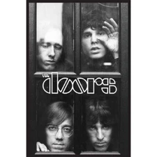 THE DOORS WINDOW POSTER 24x36 NEW FREE SHIP MORRISON MANZAREK KRIEGER DENSMORE