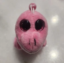 Dollibu I LOVE YOU Mini Pink Dinosaur Big eyes Keychain Plush Backpack Bag Clip
