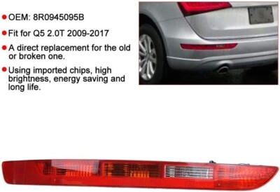 Qiilu Rear Bumper Tail Light, Rear Bumper Reflector Lower Rear Light Left Driver
