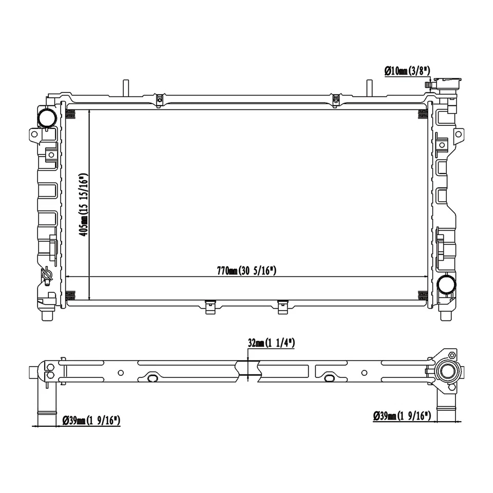 Radiador para Dodge Grand Caravan 2005 2006 2007 Foto 3 de 4