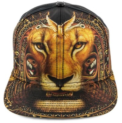 Santana Aztec Lion Flat Bill Baseball Cap / Hat - Lion Hat | eBay