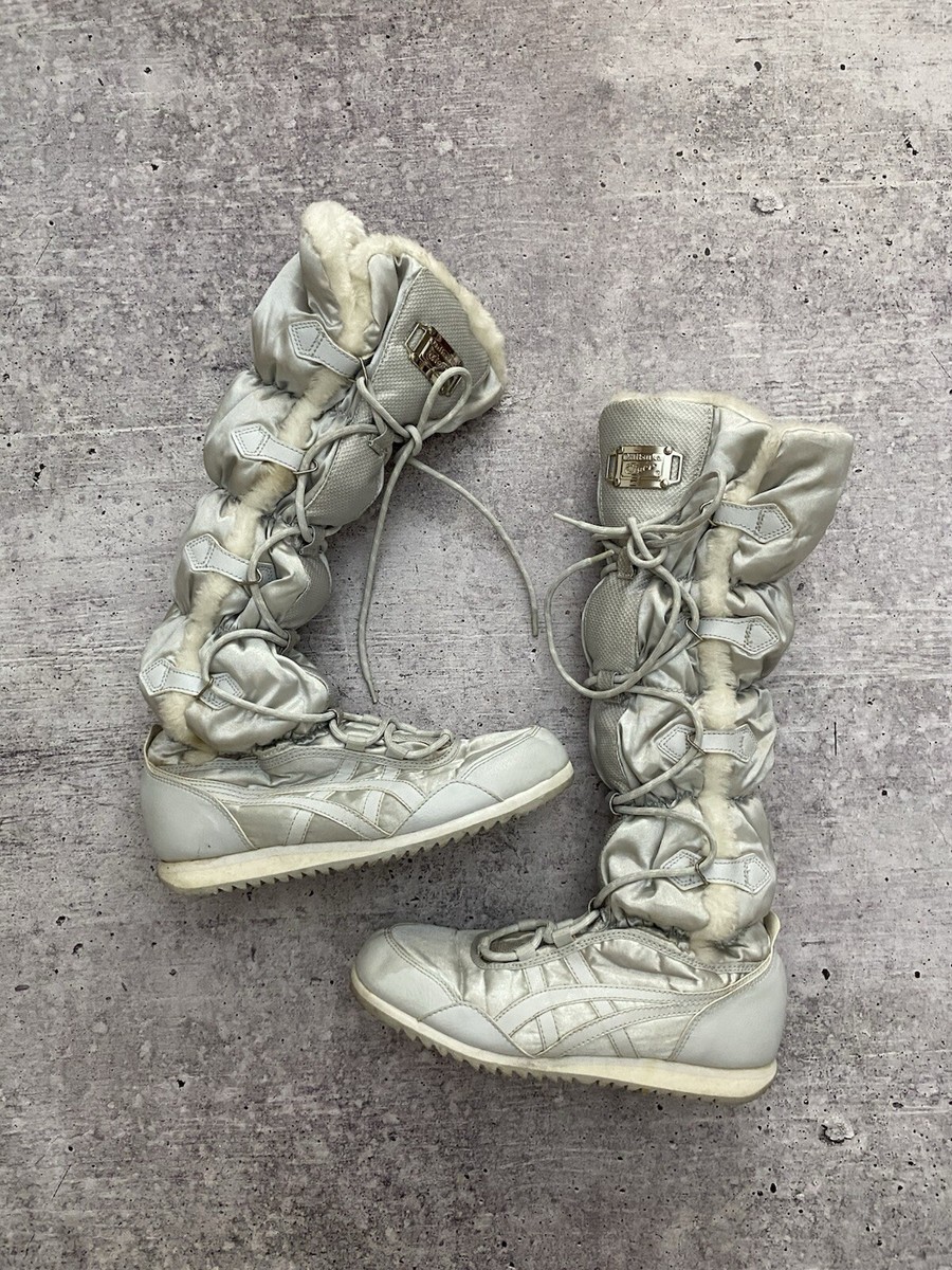 靴 asics onitsuka tiger SNOW EDEN ASICS Onitsuka Tiger Vintage Grey Snow Boots Women's Size 38