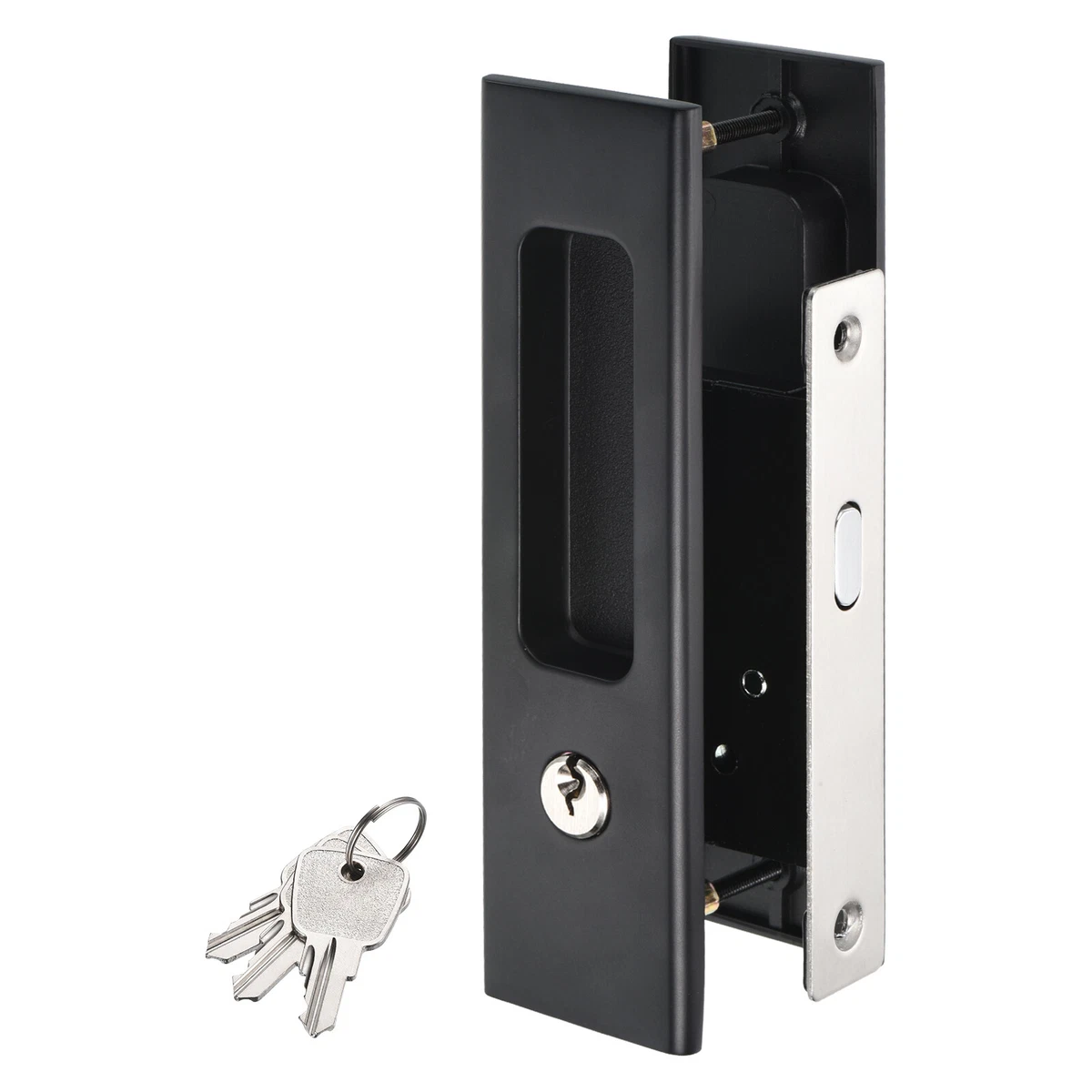 Cerradura De Embutir Para Puerta Corredera, Manija Empotrada Invisible Pestillo Cerradura De Puerta Para Muebles De Madera Interior Jamw Sencillez