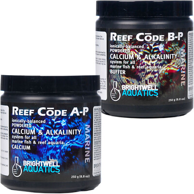 Brightwell Aquatics Reef Code A&B-P 2x 250 grams Calcium and Alkalinity Powder
