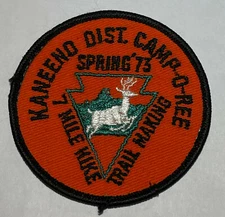 Kaneeno District CAmp-o-ree PAtch 1975 Patch Boy Scout  MC1