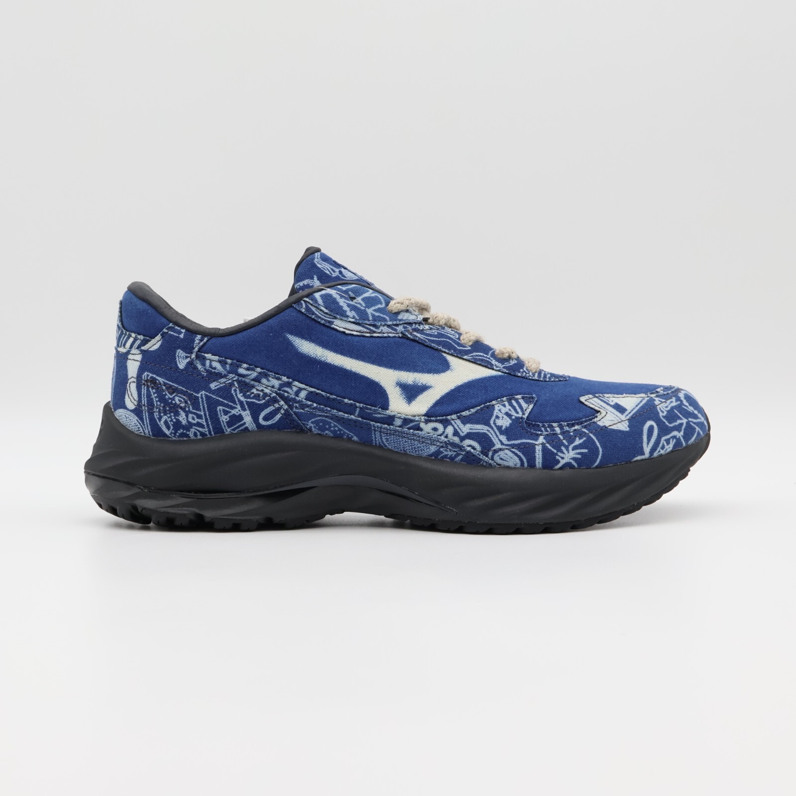 D1GD244101 Buaisou Mizuno Wave Rider β Mugen blue White (Men's) image 3