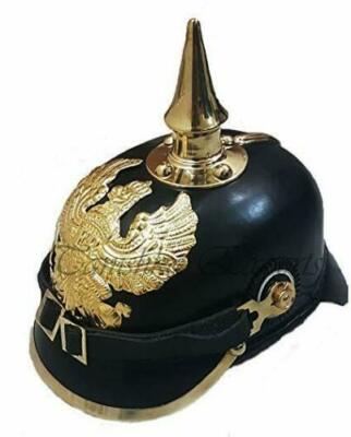 Vintage Brass Officer's Spike Helmet WWI German Pickelhaube Fr