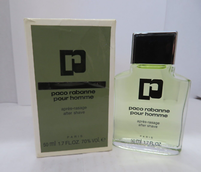 Paco Rabanne Pour Homme After Shave 1.0 oz/30 ml Rare Vintage | eBay