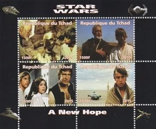 STAR WARS UNA NUOVA SPERANZA 2015 MNH FOGLIO FRANCOBOLLI