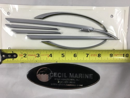 GENUINE CHAPARRAL BIRD HEAD LOGO CHROME 9.5 X 3" 14-00147 - Picture 6 of 6