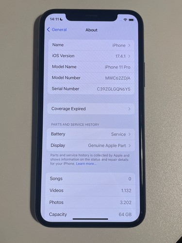 Apple IPhone 11 Pro 64 GB - Midnight Green - Perfect condition - Afbeelding 8 van 9