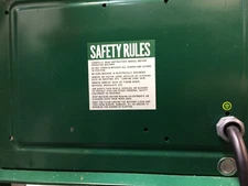 Powermatic Houdaille 30B Belt/Disc Sander, safety sticker/decal reproduction