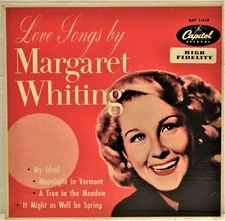 MARGARET WHITING "Love Songs By Margaret Whiting" 45 RPM EP Capitol EAP 1-410