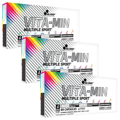 3er Pack VITA-MIN MULTIPLE SPORT -3x60 = 180 Kapseln – Multivitamin & Mineralien - Bild 1 von 4