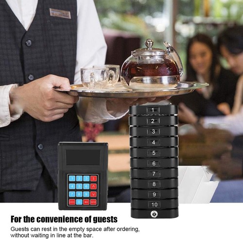 Pack 10 SU 669S Ricevitori Wireless Vibrazione Luce Coda Ristorante Bar - Foto 2 di 8