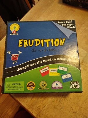 Er U Di Tion Board Game Erudition Sight Word Edition Rare Acumen Associates