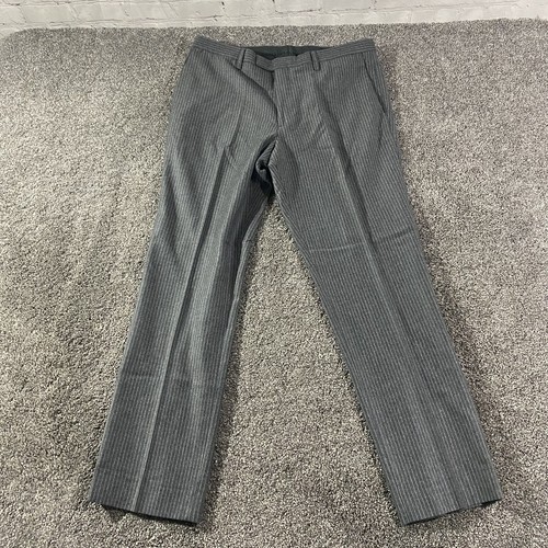 Banana Republic Mens 33x30 Marzotto Tessuto Extra Slim Fit Wool Gray