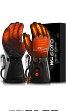 Heated Gloves WASOTO  Men Women 7.4V Battery 22.2WH Rechargeable Size S
