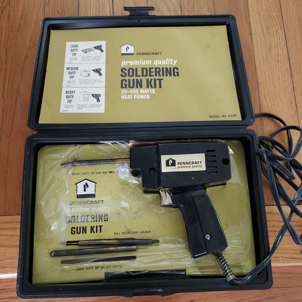 Penncraft Premium Quality Soldering Gun Kit 6329 With Storage Case! eBay