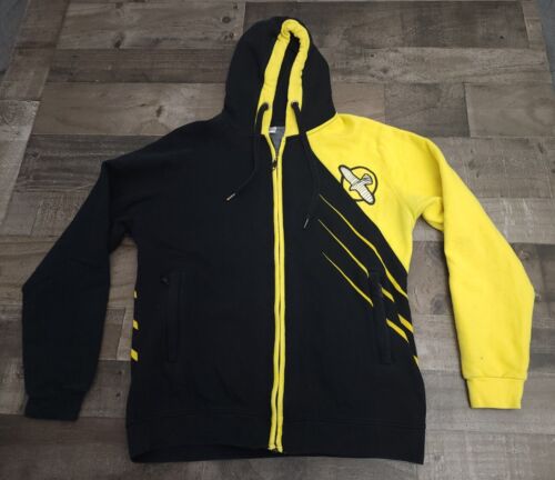 Men's Hayabusa Recast Series Full Zip Jacket Hoodie Black & Yellow Size Medium M