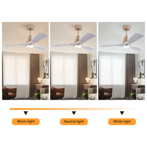 Indoor Ceiling Fan Light Bedroom Living Room Pendant Lamp & Remote Control - Picture 16 of 23