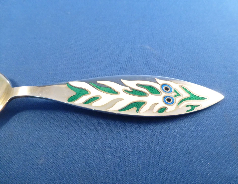 A.MICHELSEN DENMARK STERLING & ENAMEL COLLECTORS SPOON Christmas  1970 - Image 2 of 4