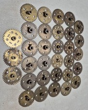 Lot of 32 A.C. Gilbert Erector Brass Plated "CJ" Gears