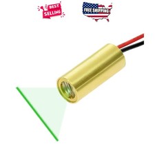 Green Line Laser Module 520nm Class 1 7-10VDC 60  Fan Angle 0.3-1.8m Alignment