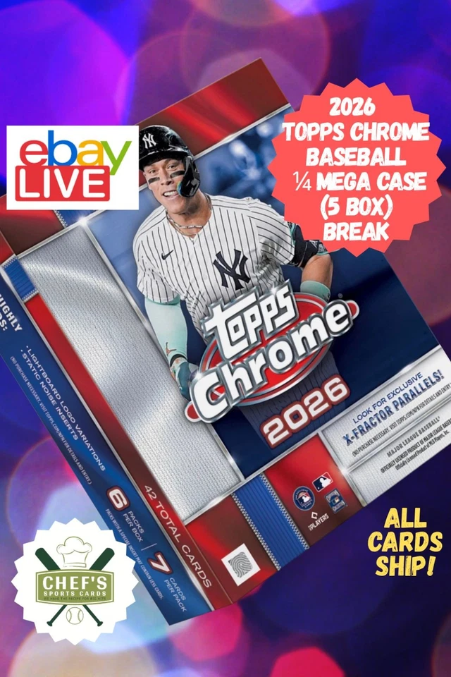 2026 TOPPS CHROME BASEBALL 1/4 MEGA CASE (5 BOX) BREAK #27