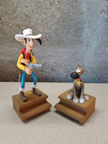 résine lucky luke et rantanplan