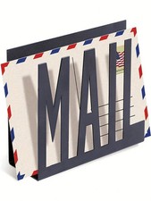 Black Metal Mail Organizer Rack Desktop Document Holder-UK