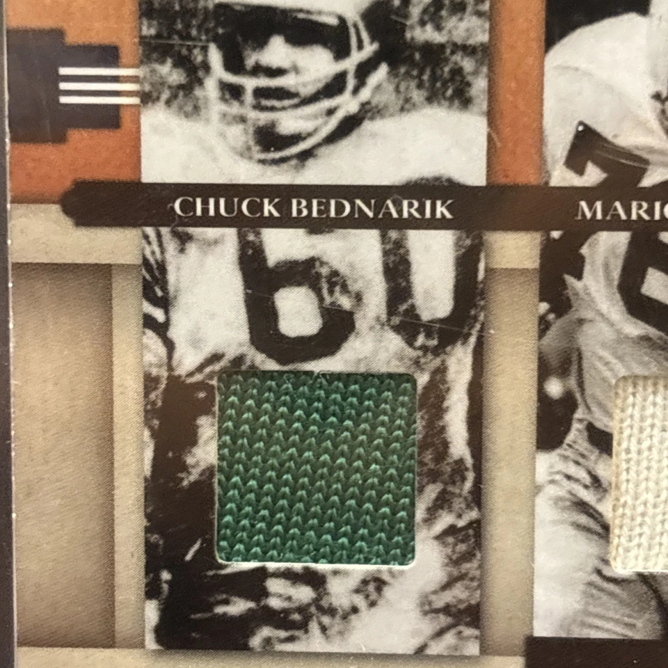 2008 Donruss Classics Chuck Bednarik, Dick Lane, Marion Motley Jerseys /250 - Image 2 of 4
