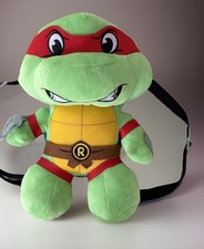 Teenage Mutant Ninja Turtles Red Raphael 14" Plush Backpack Bag Mint