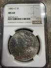 1883-O Morgan Silver Dollar NGC MS 60
