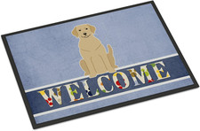 BB5636MAT Yellow Labrador Welcome Doormat 18X27 Front Door Mat Indoor Outdoor Ru
