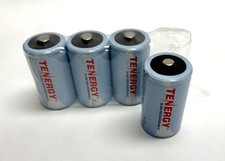 Tenergy 4 PCS D size 10000mAh High Capacity NiMH Rechargeable Batteries Flat Top