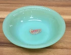 Vtg Fire King Oven Ware Jadeite Jane Ray 4 7/8" Dessert Bowl W/ Original Tag