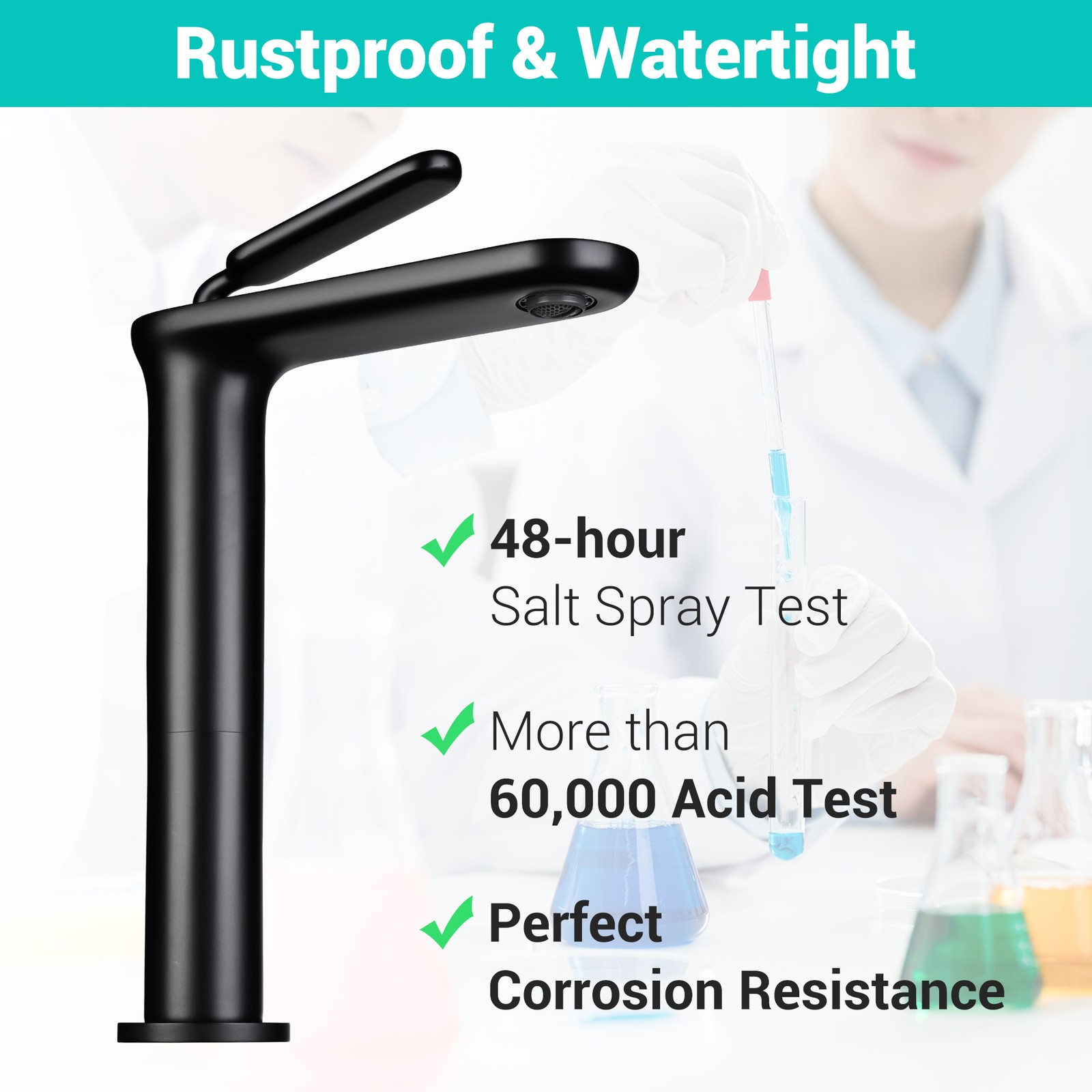 2 Pack Bathroom Sink Faucet Single Hole 1 Handle Lavatory Mixer Tap Matte Black